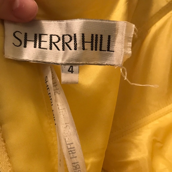 Sherri Hill yellow formal cocktail dress - Picture 4 of 4